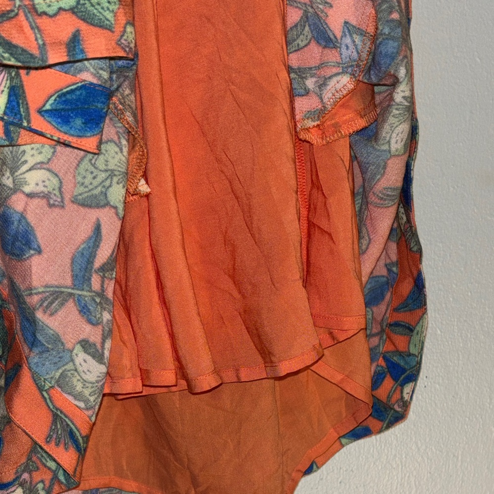 Floral Orange and Blue Dress - Picture 12 of 12